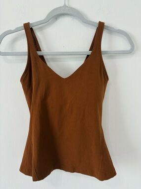 Lululemon Align Waist Length Tank Sz 0 A/B Cup Copper Brown EUC